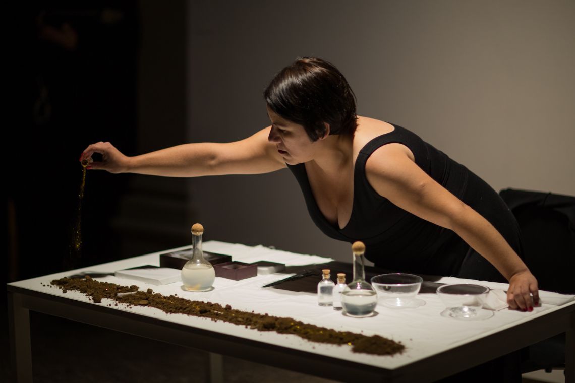 Nelda Ramos, Es Copia Fiel - This is a true and exact copy (2011), installation and Healing Ritual – Magic Device (2012), live performance at the VENICE INTERNATIONAL PERFORMANCE ART WEEK 2012. Images © Monika Sobczak.