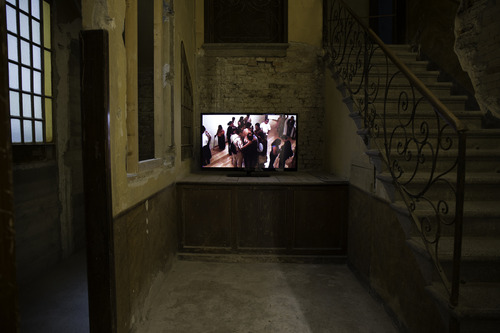 Regina José Galindo, Selected Videos. Exhibition view. Venice International Performance Art Week (2014). Photograph by Samanta Cinquini.