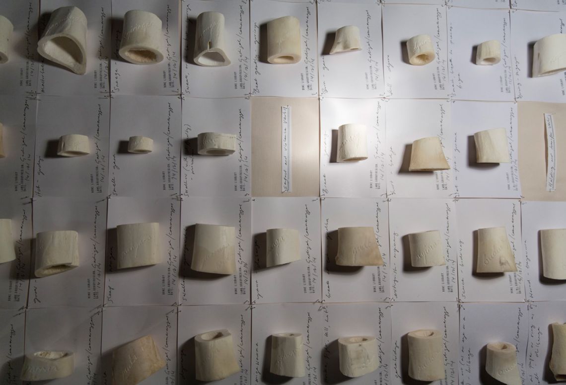 Sarah-Jane Norman, Bone Library. Venice International Performance Art Week (2014). Photograph by Monika Sobczak.