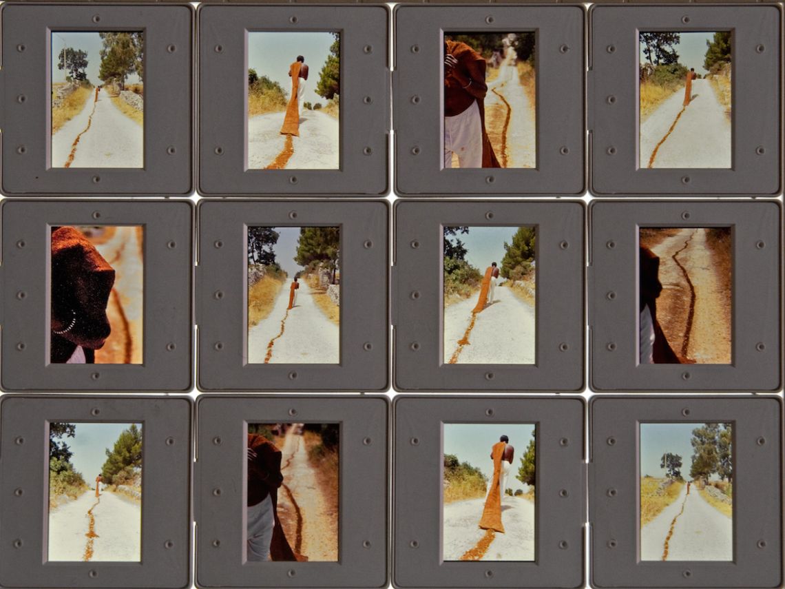 Andrea Morucchio, Red Track (2003). Scan of the diapositive slides. Courtesy the artist.