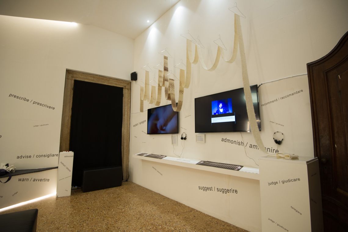 Casey Jenkins. Exhibition view of the performance installation sMother (2016) at the III Venice International Performance Art Week. Image © Alexander Harbaugh