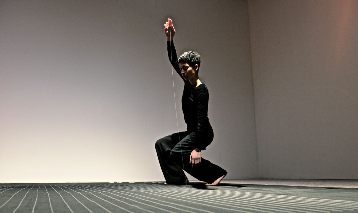 Jasmin Schaitl. Durational performance at the ART WEEK | FRINGE of the III Venice International Performance Art Week 2016. Image © Edward Smith.