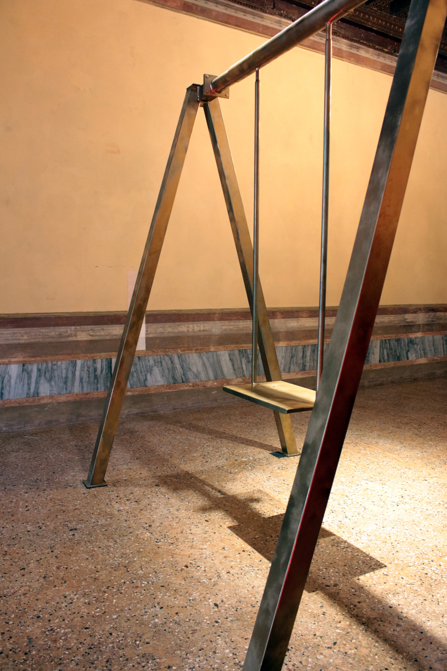 Franko B. Exhibition view of the performance sculpture I'm Thinking of You (2009/2016) at the III Venice International Performance Art Week 2016. Photograph by VestAndPage.