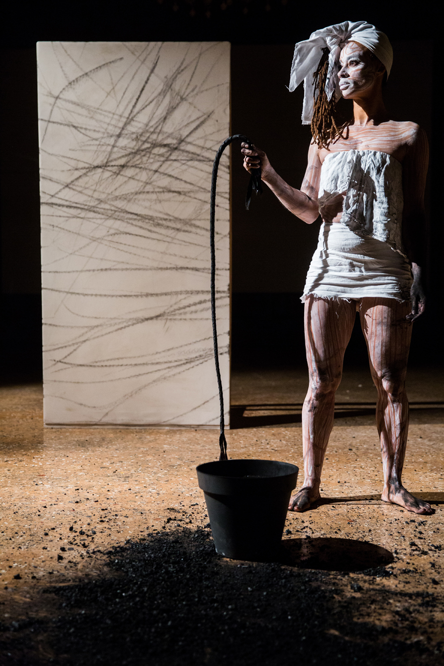 Jeannette Ehlers, Whip it good. Performance at the III Venice International Performance Art Week 2016. Image © Monika Sobczak.