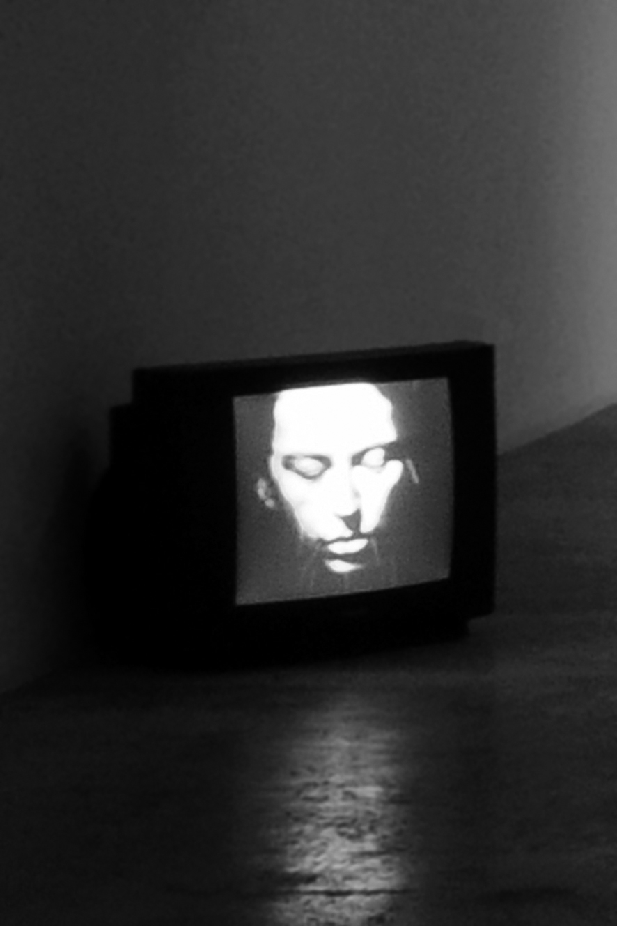 Linda Montano. Exhibition view of the video Mitchell's Death (1977) at the III Venice International Performance Art Week 2016. Image © We Exhibit