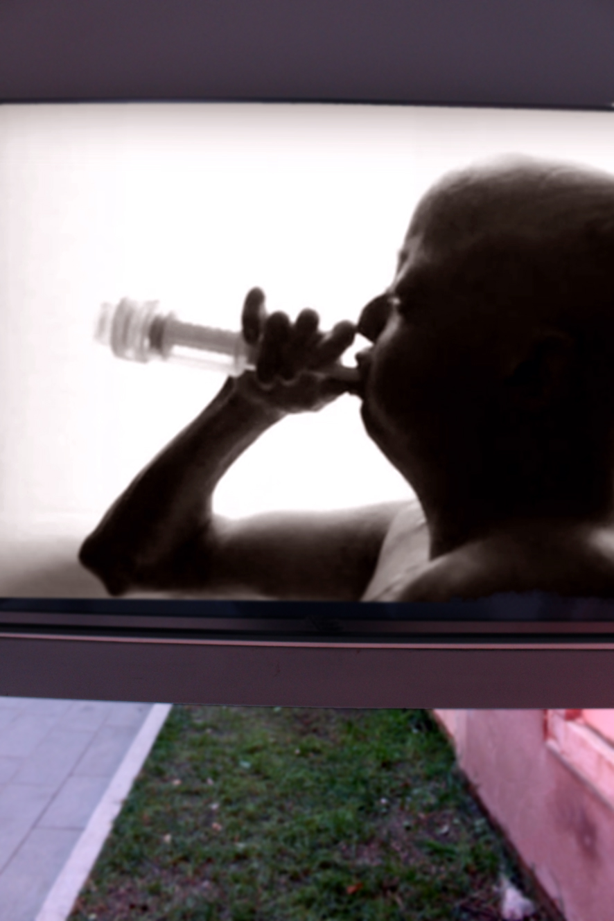 Nicola Fornoni. Exhibition view of the selected videos at the III Venice International Performance Art Week 2016. Image © VestAndPage