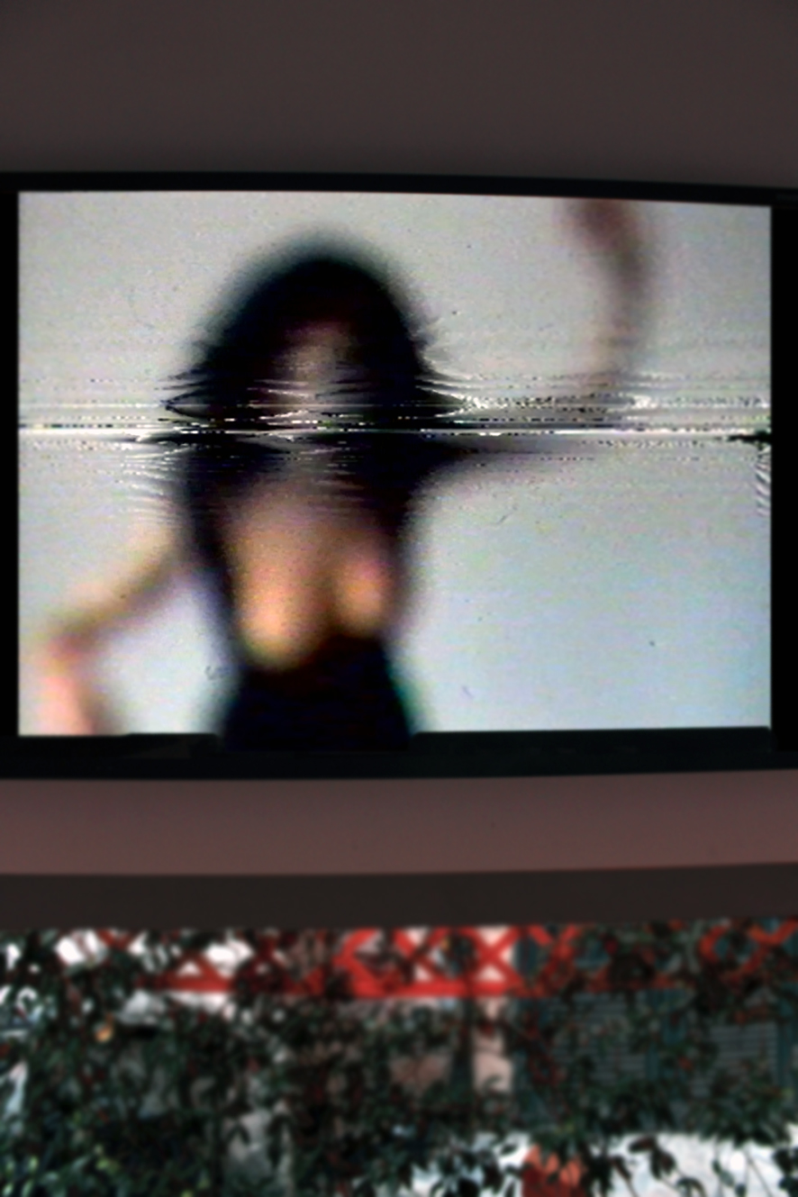 Pipilotti Rist. Exhibition view of the video I'm Not The Girl Who Misses Much (1986) at the III Venice International Performance Art Week 2016. Image © VestAndPage.