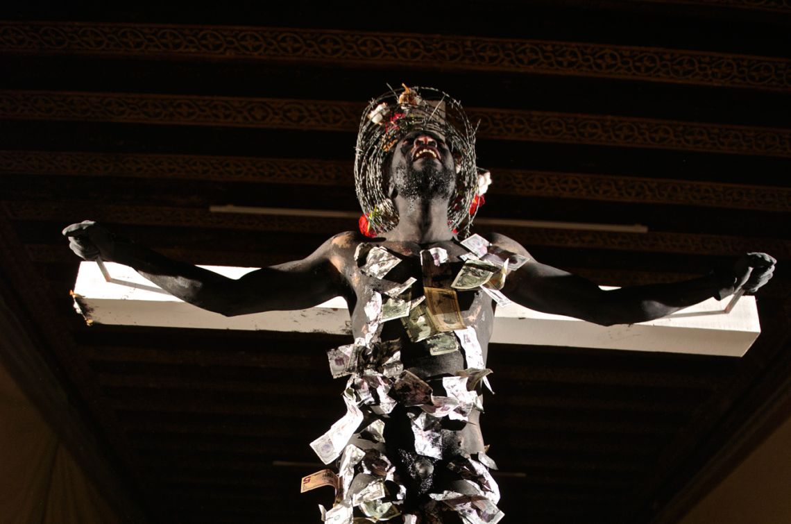 Preach R Sun, For Whites Only. Performance at the III Venice International Performance Art Week 2016. Image © Edward Smith